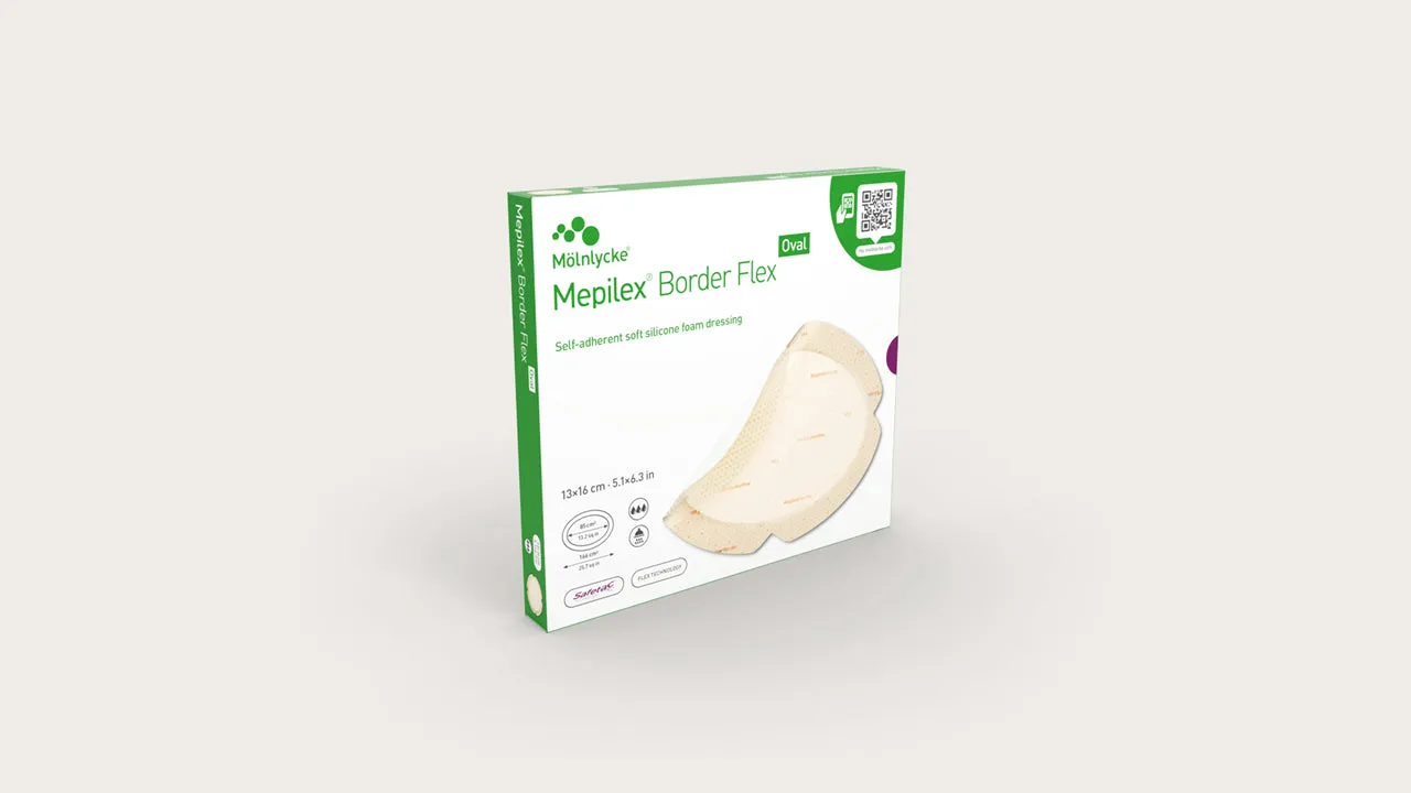 Mepilex Border Flex Oval Dressing 13x16cm - 5 pack - Image 5