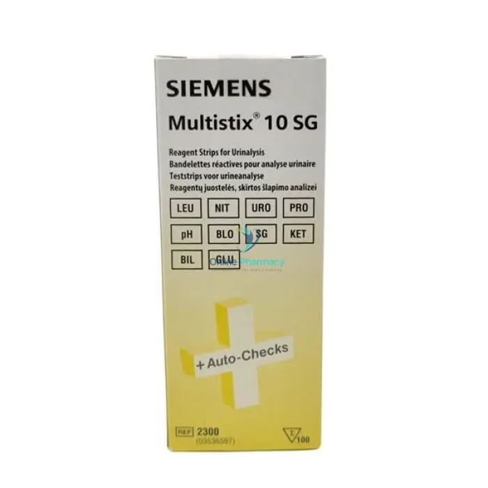 Multistix 10SG Reagent Strips for Urinalysis - 100 Pack 2300