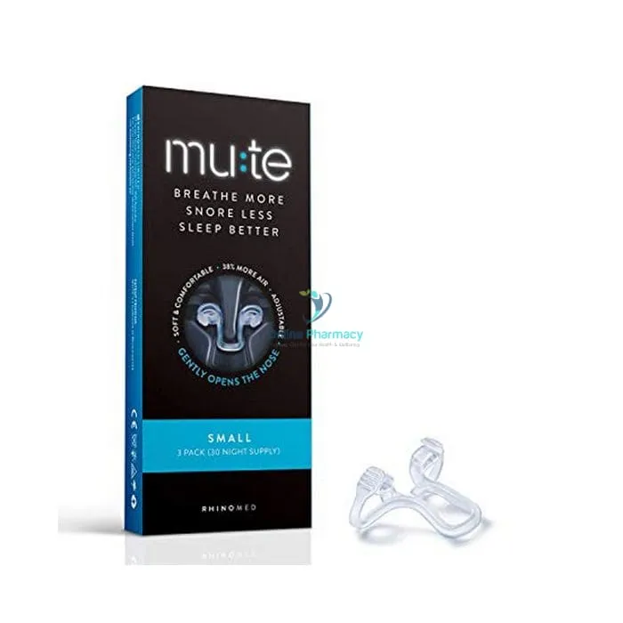 Mute Nasal Dilator For Better Breathing & Snoring Reduction - Small (3 Pack)
