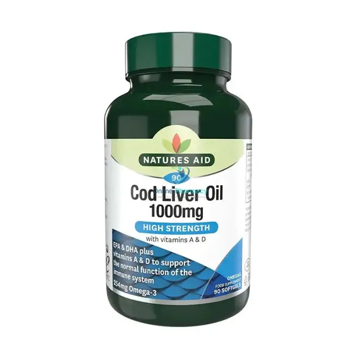 Natures Aid Cod Liver Oil 1000mg - 90 Pack