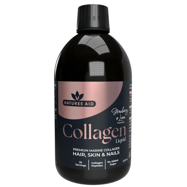 Natures Aid Collagen Strawberry & Lime - 500ml