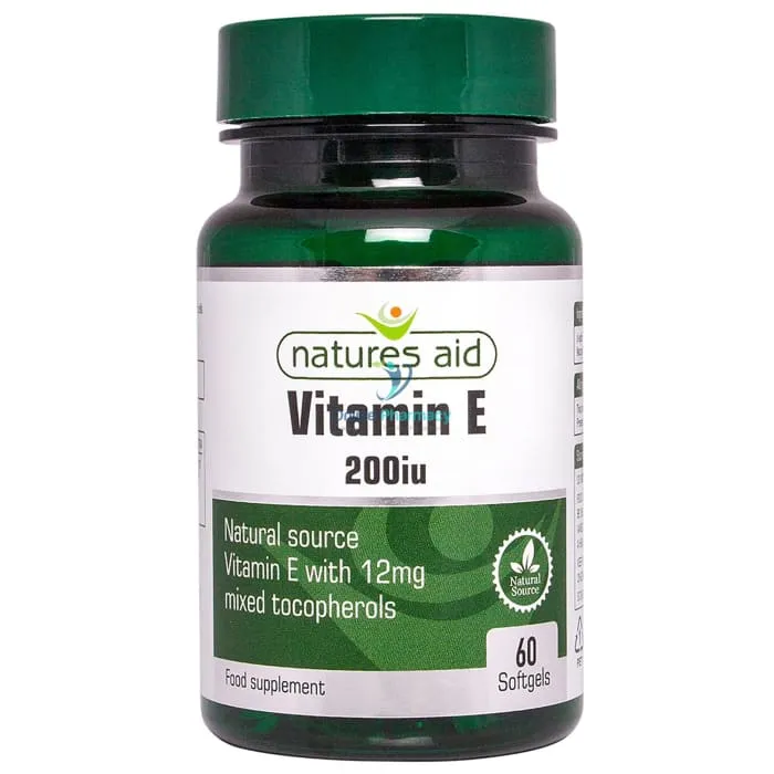 Natures Aid Vitamin E 200iu - 60 Pack