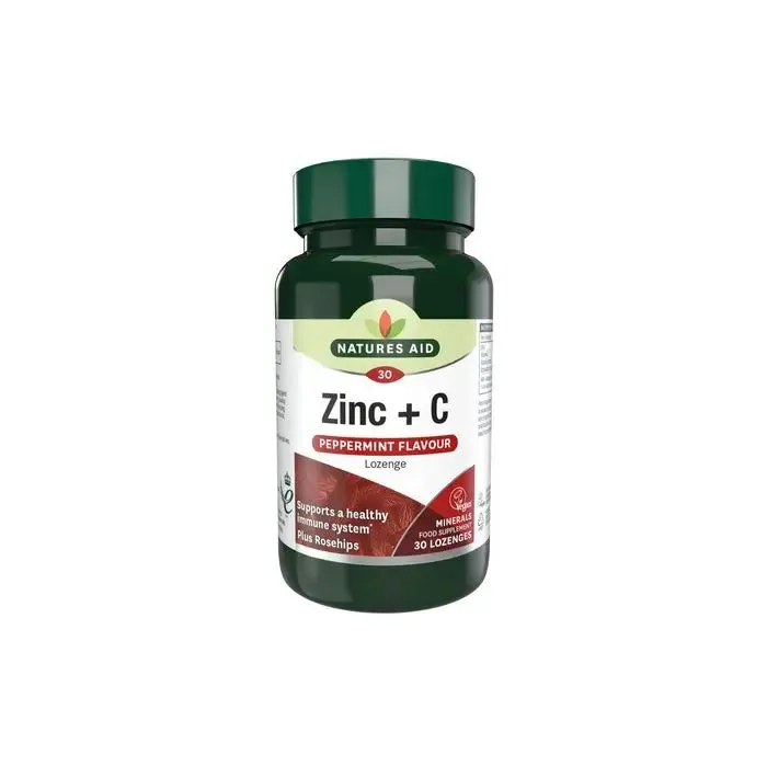 Natures Aid Zinc + C Rosehip Lozenges - 30 Pack