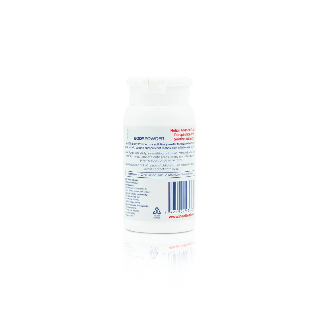 Neat Feat 3B Body Powder Travel Pack 30g to Prevent Skin Irritation and Reduce Perspiration - Image 2
