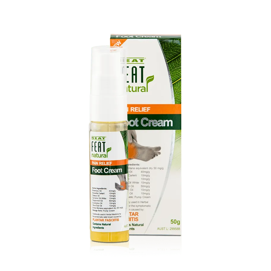Neat Feat Natural Pain Relief Foot Cream For Sprains, Strains and Bruising