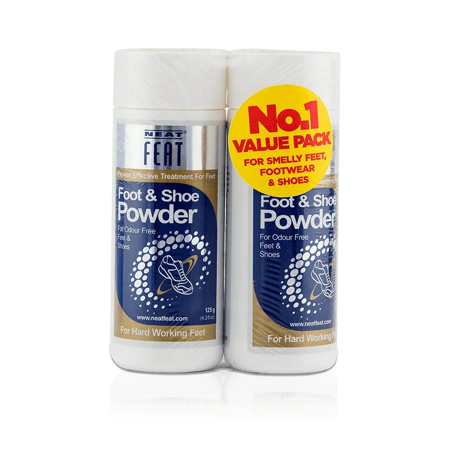 Neat Foot & Shoe Powder Eliminating Feet and Shoe Odours Twin-Pack - 2 x 125g