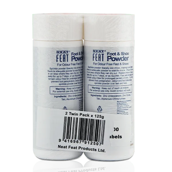 Neat Foot & Shoe Powder Eliminating Feet and Shoe Odours Twin-Pack - 2 x 125g - Image 2