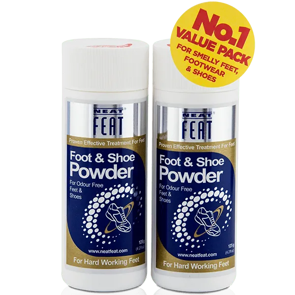 Neat Foot & Shoe Powder Eliminating Feet and Shoe Odours Twin-Pack - 2 x 125g - Image 3