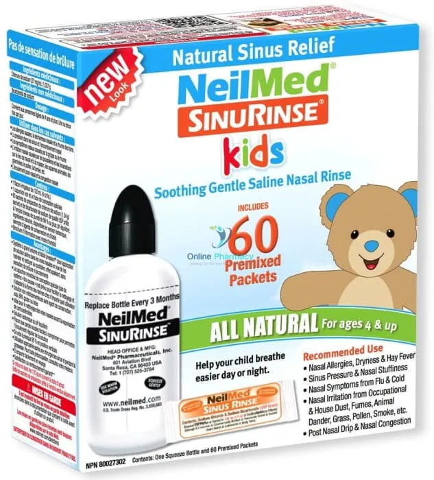 NeilMed Paediatric Starter Kit - 120ml Bottle and 60 Premixed Sachets - Image 3