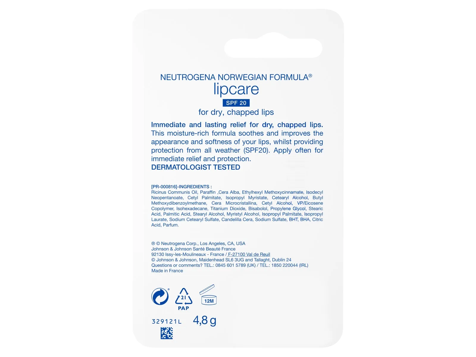 Neutrogena Lip Balm SPF 20 - 4.9g - Image 2