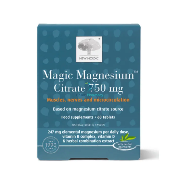 New Nordic Magic Magnesium Citrate 750mg - 60 Tablets