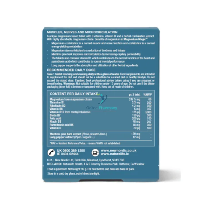 New Nordic Magic Magnesium Citrate 750mg - 60 Tablets - Image 2