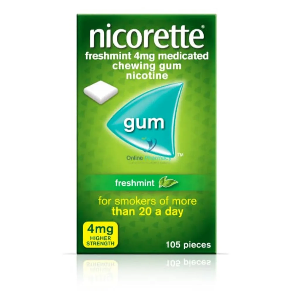 Nicorette Freshmint 4mg Gum - 30 or 105 Pack