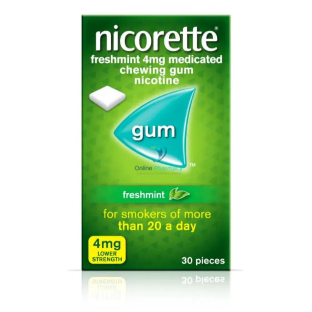 Nicorette Freshmint 4mg Gum - 30 or 105 Pack - Image 2