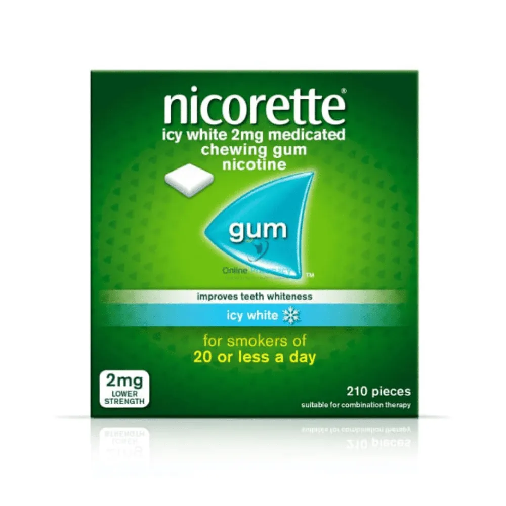 Nicorette Icy White Gum 2mg - 30/210 Pack