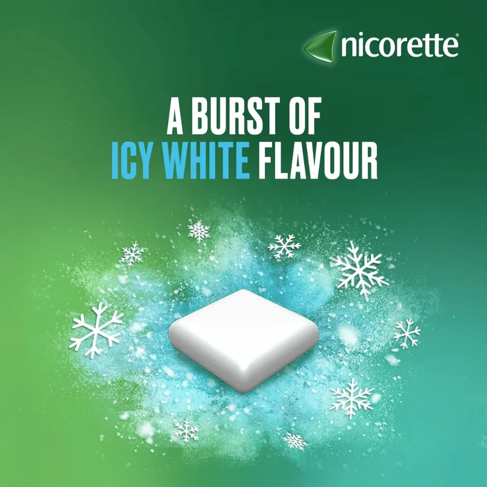 Nicorette Icy White Gum 2mg - 30/210 Pack - Image 4