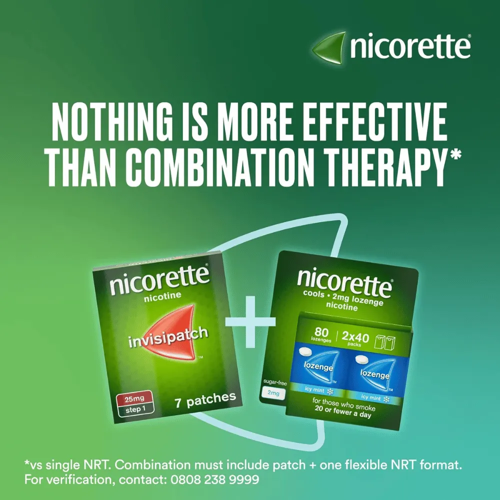 Nicorette Invisi Extra Strength 25mg Step 1 Patches 7/14 Pack - Image 6