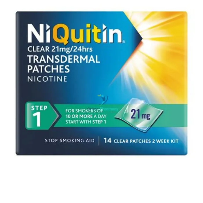 NiQuitin Clear 21mg Nicotine Patches Step 1 - 7/14 Pack - Image 2