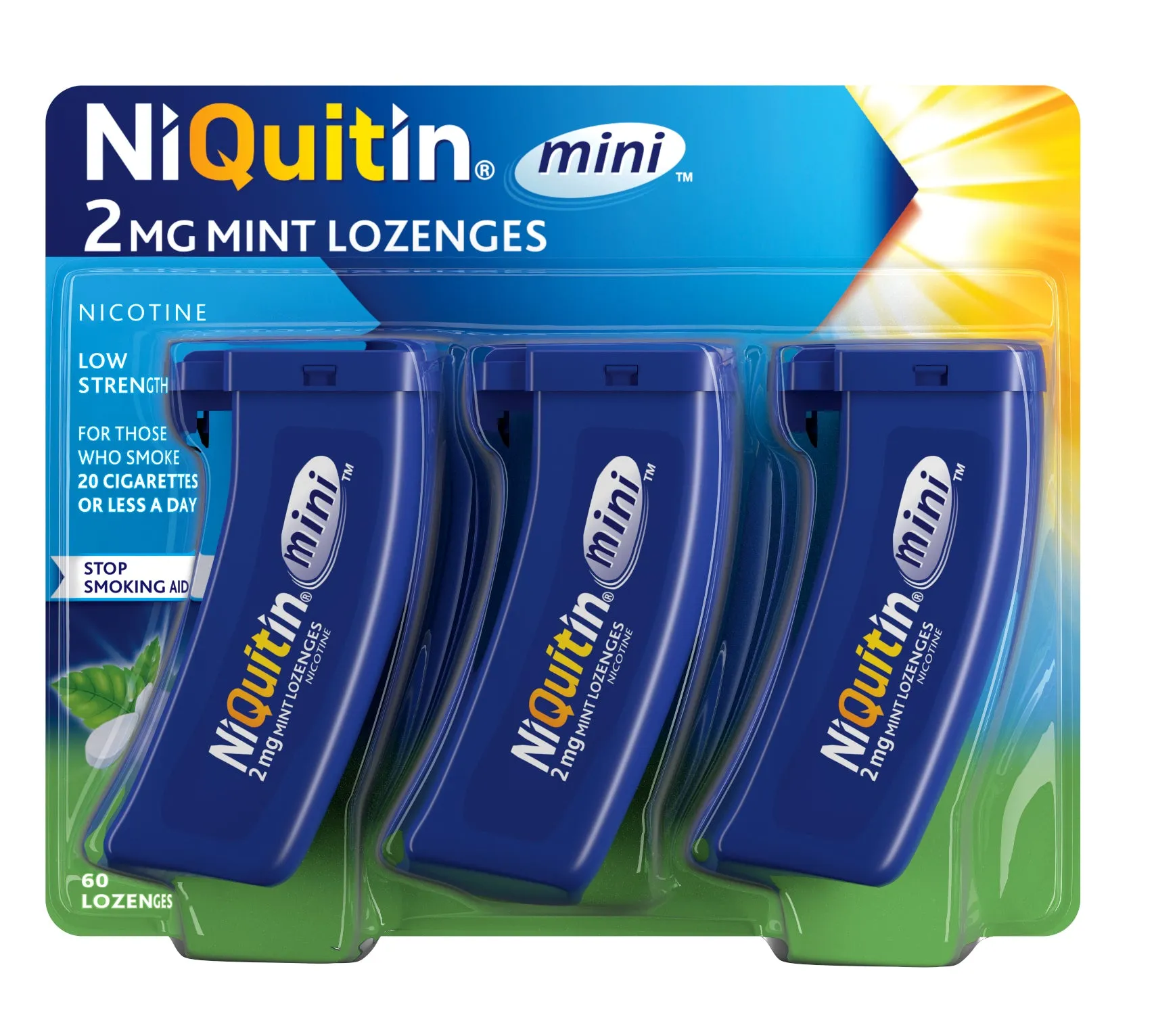 Niquitin Mini 2mg Mint Lozenges - 20 / 60 / 100 Pack - Image 2
