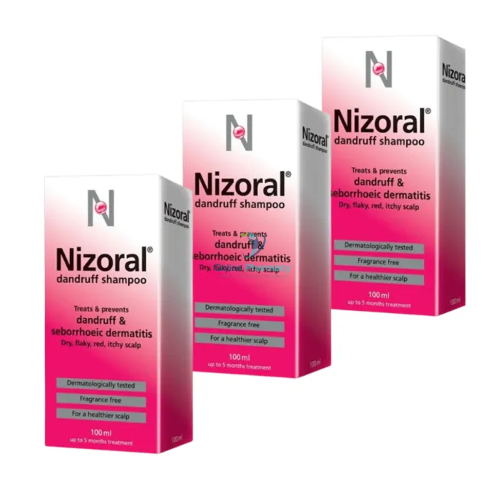 Nizoral Ketoconazole Seborrhoeic Dermatitis & Dandruff Shampoo - 100ml 3 Months Supply