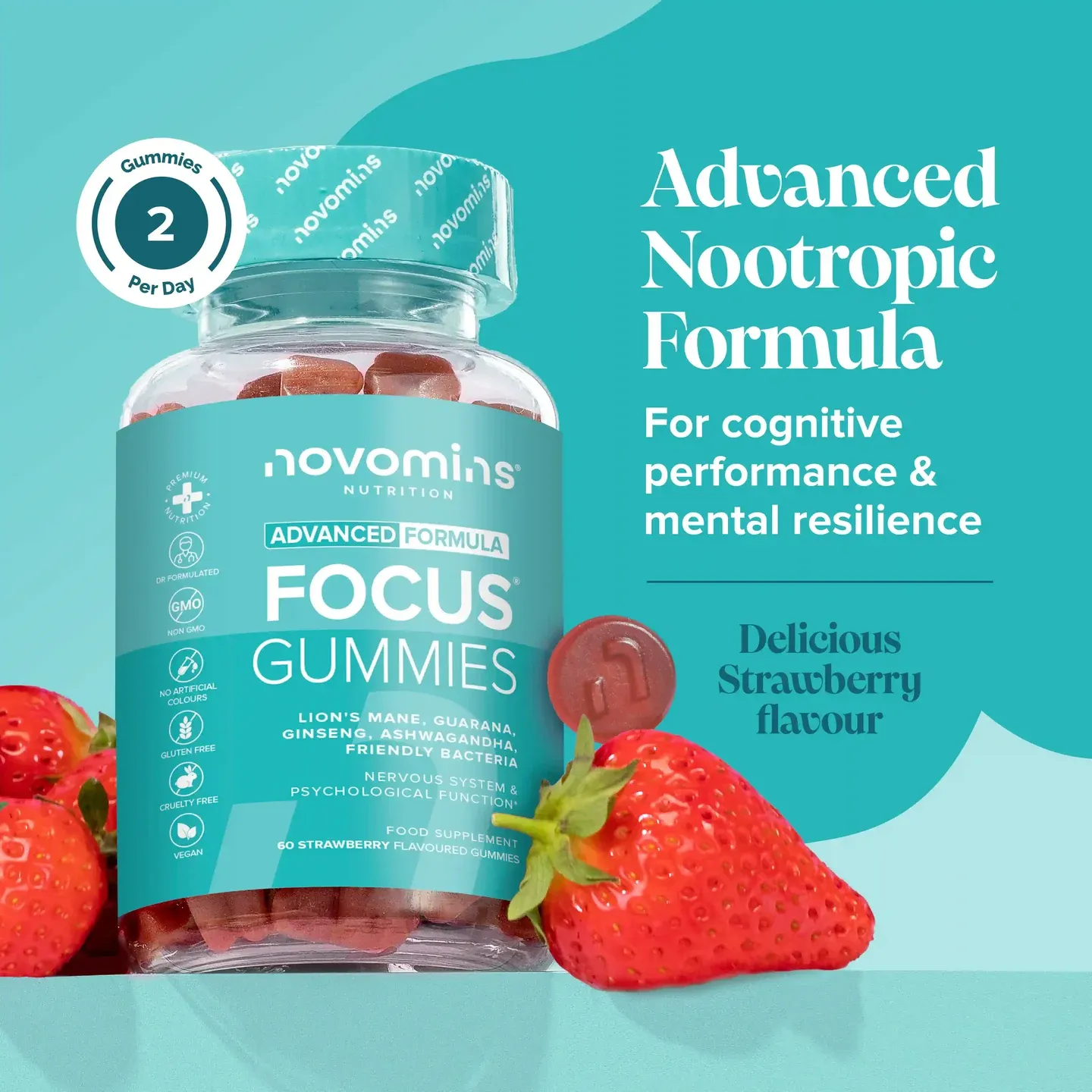 Novomins Focus Gummies - 60 Pack - Image 2