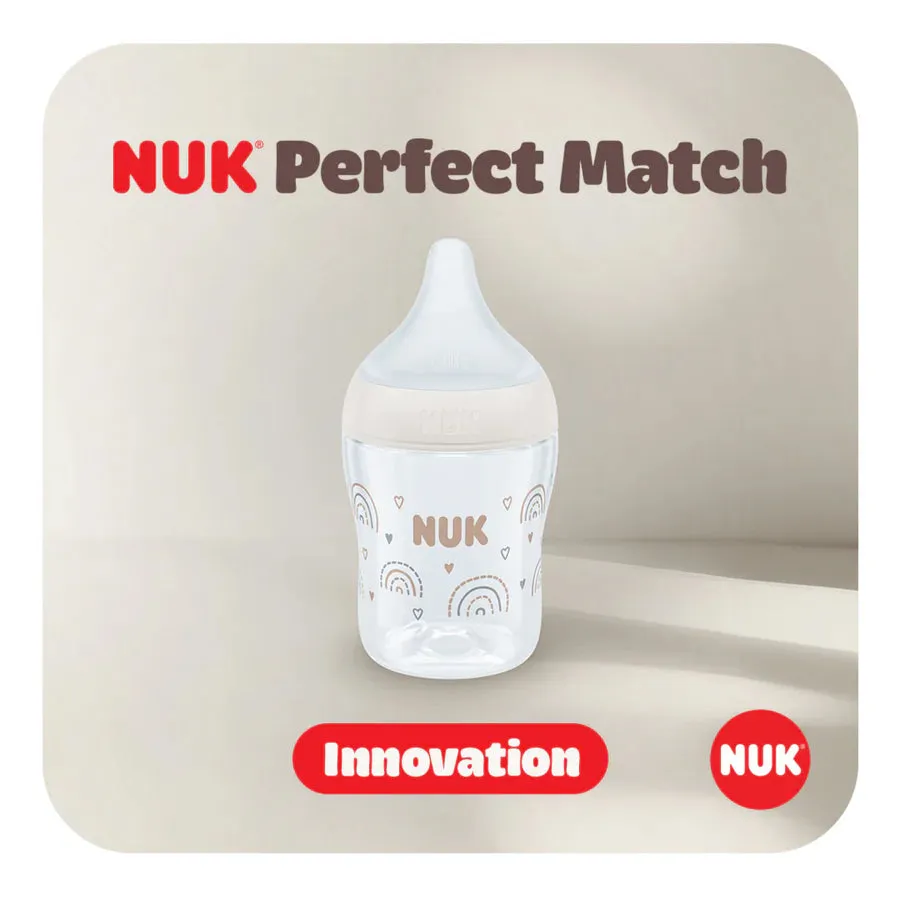 NUK Perfect Match Temperature Control Rainbows Medium Teat 1pk - 260ml - Image 3
