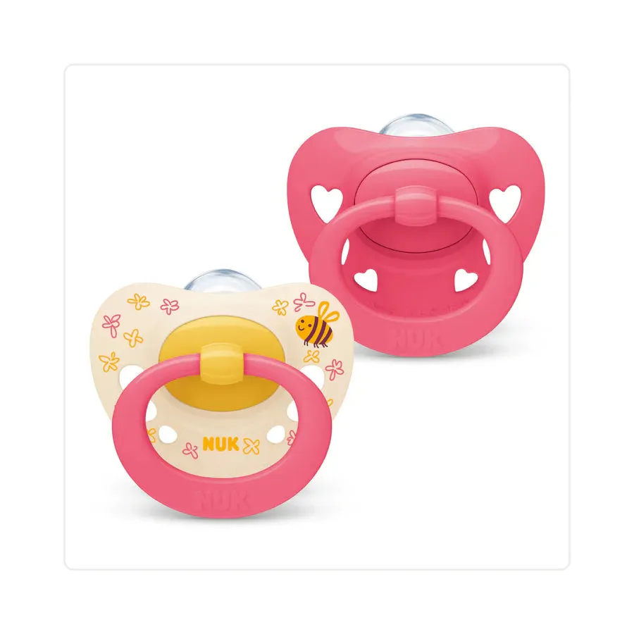 NUK Signature Silicone Soother Girl 18-36 Months - 2 Pack - Image 3