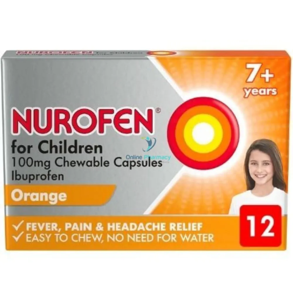 Nurofen for Children 100mg Chewable Capsules - 12 Pack - Image 2