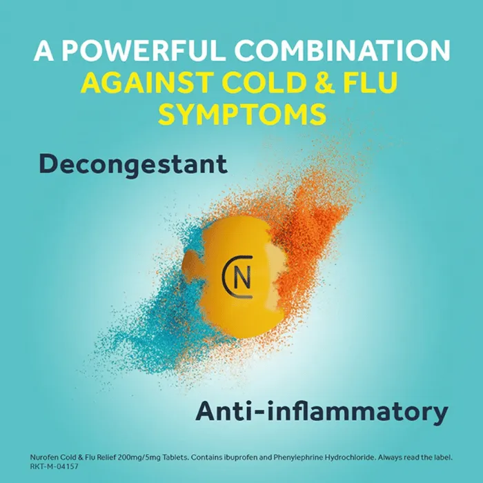 Nurofen Cold & Flu 200mg/30mg Film Coated Tablets - 12/24 Pack - Image 2