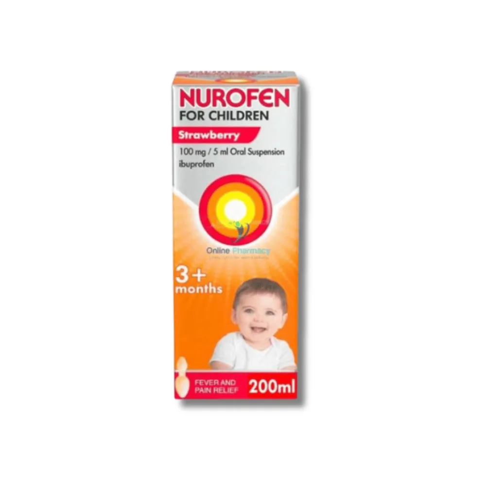 Nurofen For Children 3m+ Strawberry Suspension - 150ml / 200ml - Image 2