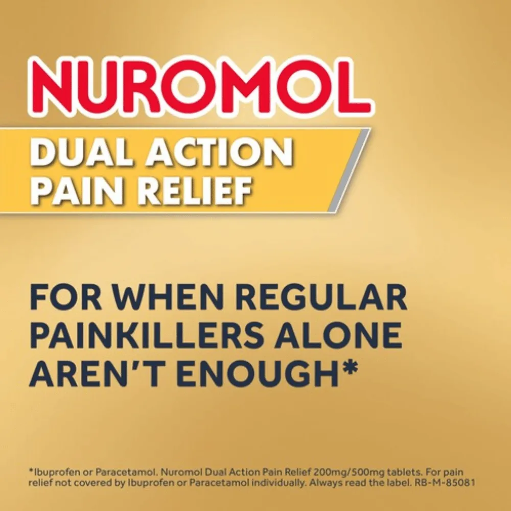 Nuromol Dual Action Paracetamol 500mg & Ibuprofen 200mg - 12/24 Tablets - Image 8
