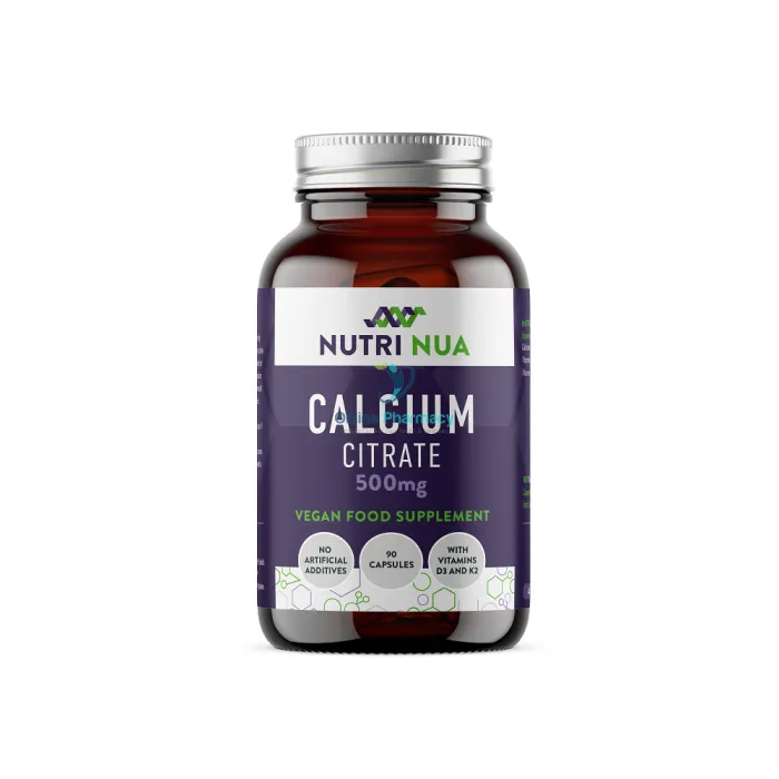 Nutri Nua Calcium Citrate 500mg Vegan Capsules - 90 Pack