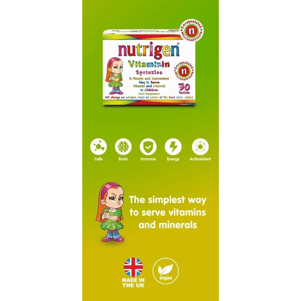 Nutrigen Vitamixin Sprinkles Multivitamin and Mineral Powder - 30 Sachets - Image 2