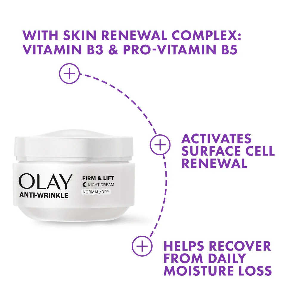 Olay Anti-Wrinkle Firm & Lift Night Cream - 50ml - Image 4
