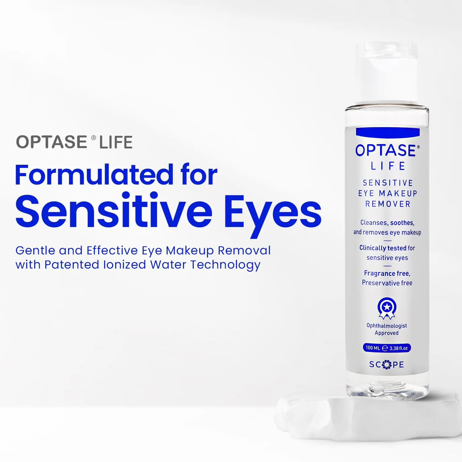 Optase Life Sensitive Eye Makeup Remover - 100ml - Image 2
