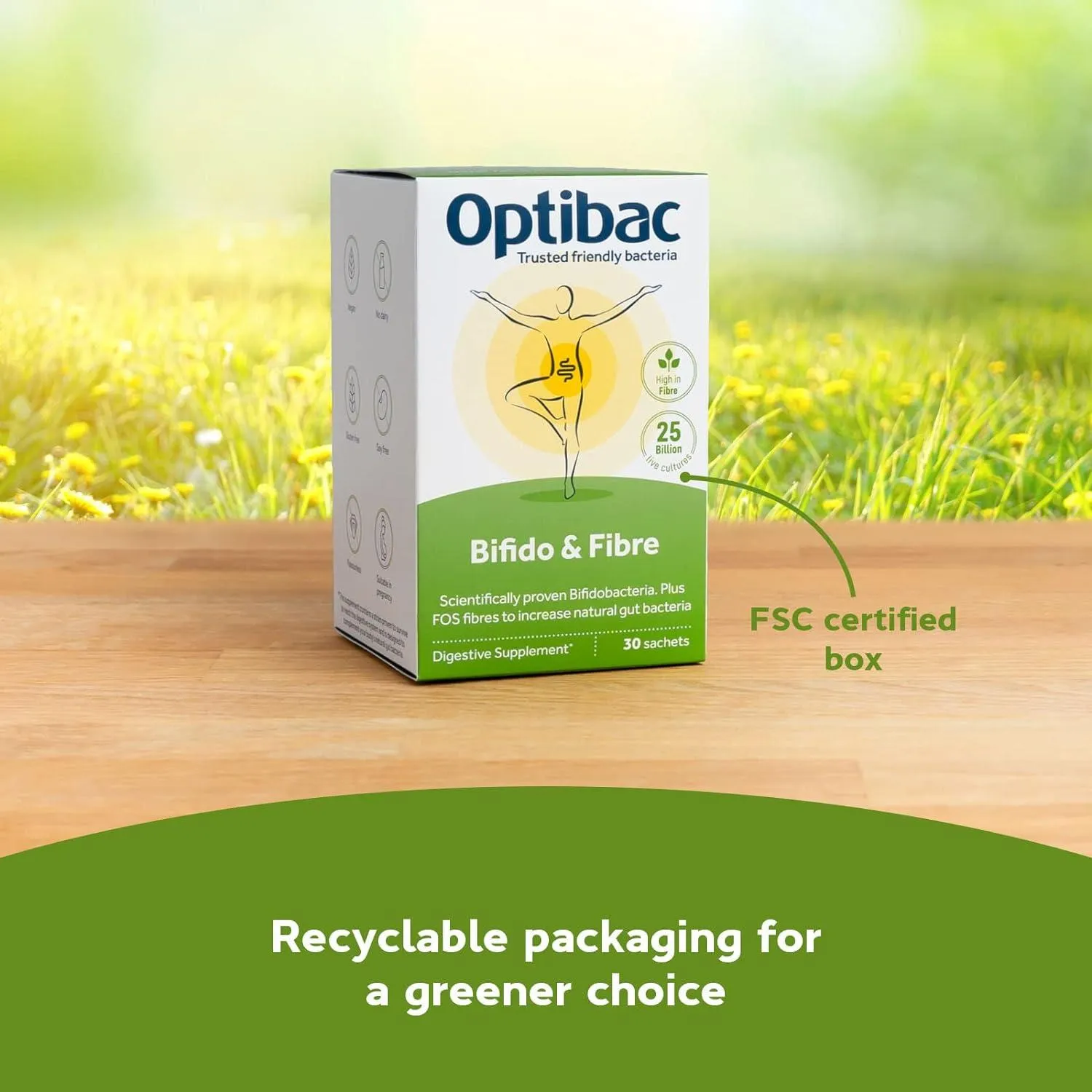 Optibac Bifido & Fibre - 30 Sachets