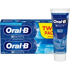 Oral-B 3D White Arctic Fresh Toothpaste - 2 x 75ml