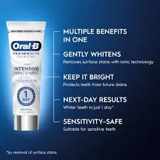 Oral-B 3DW Intensive Whitening Bright Brilliance Toothpaste - 75ml - Image 2