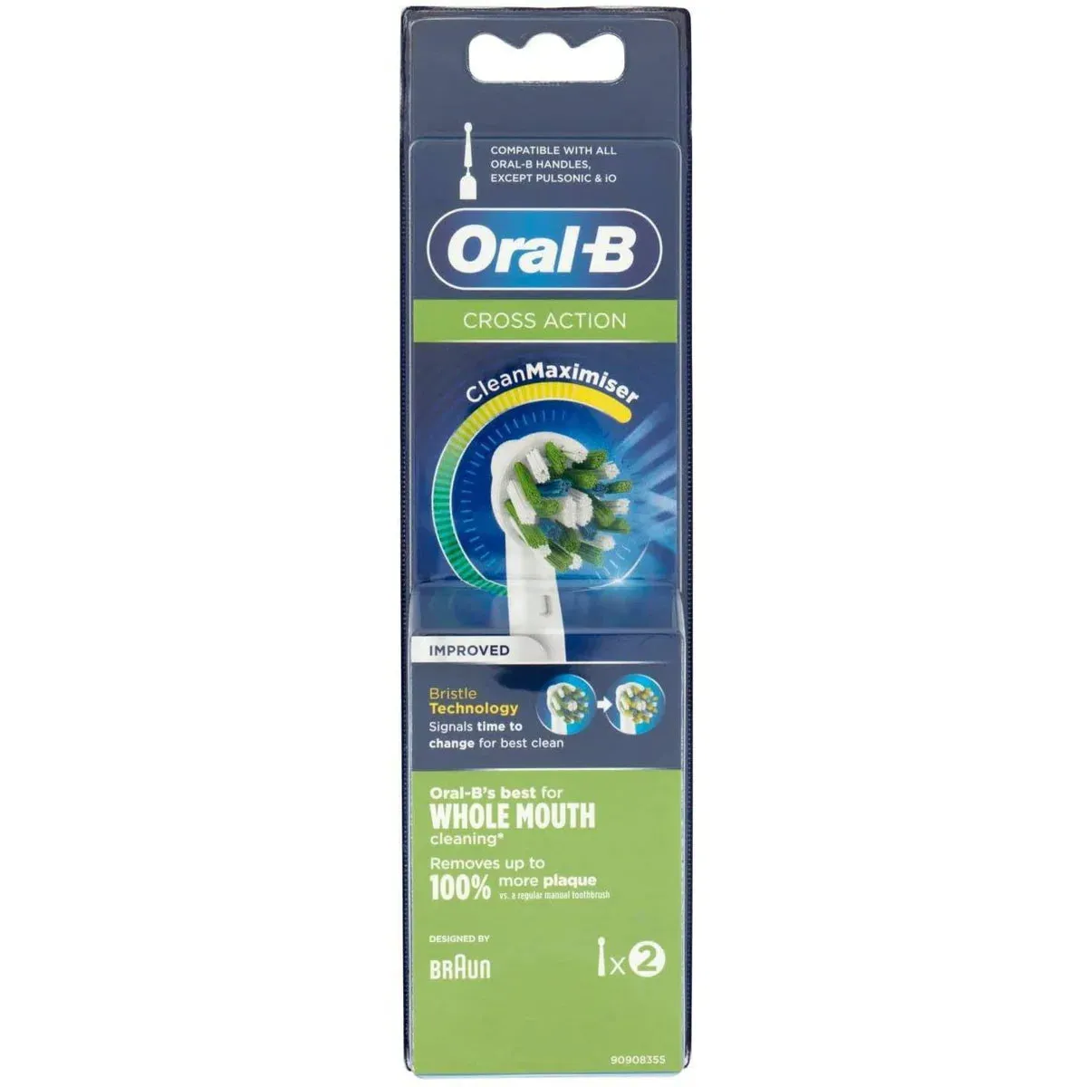 Oral B Cross Action Refill Heads - 2 Pack