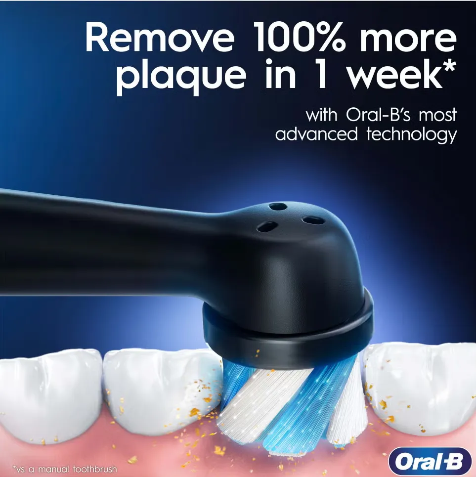 Oral-B iO3 Matt Black Electric Toothbrush + Travel Case - Image 3
