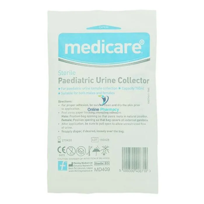 Paediatric Urine Specimen Sample Bag