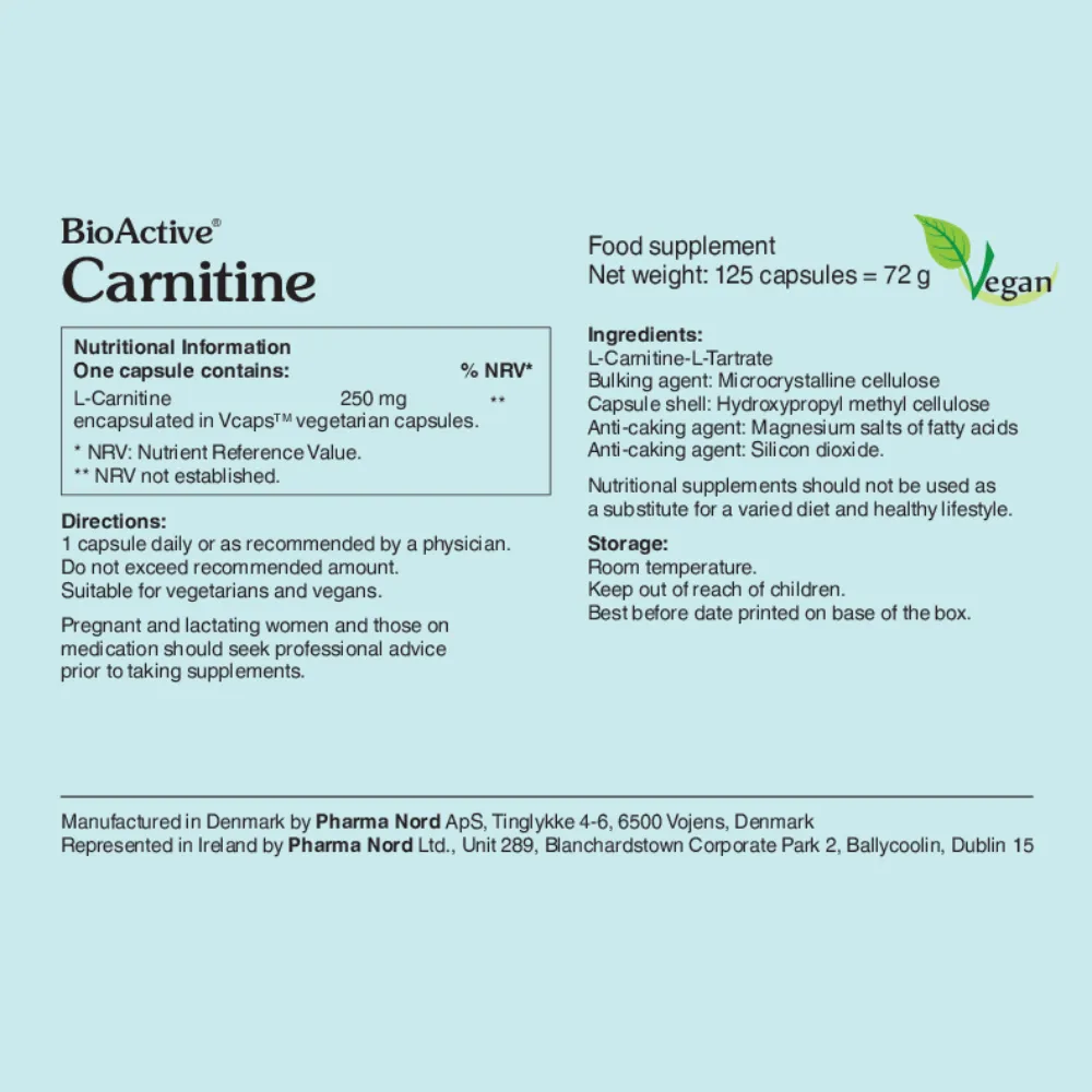 Pharma Nord BioActive Carnitine - 125 Pack - Image 2