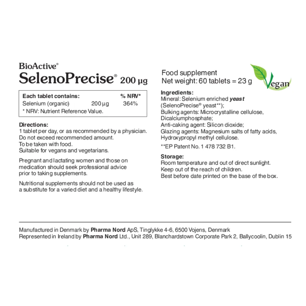 Pharma Nord BioActive SelenoPrecise 200ug - 60 Pack - Image 2