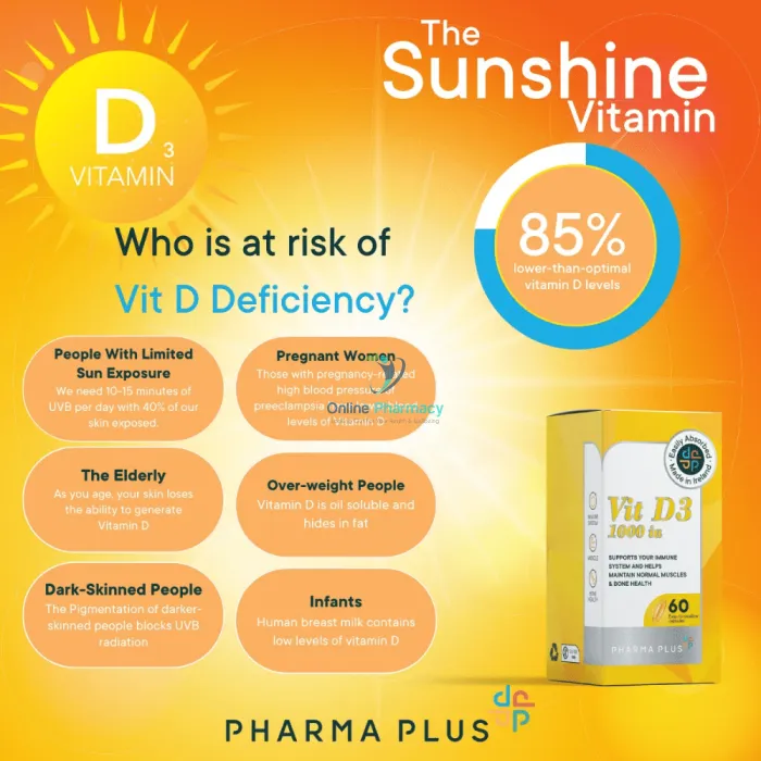 Pharma Plus Daily Vitamin D - 60 Capsules - Image 4