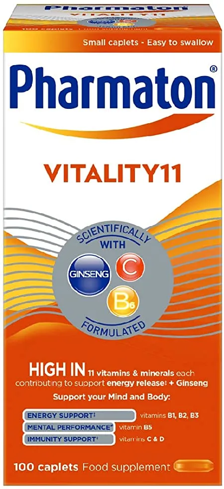 Pharmaton Vitality 11 Multivitamins - 100 Caplets - Image 2