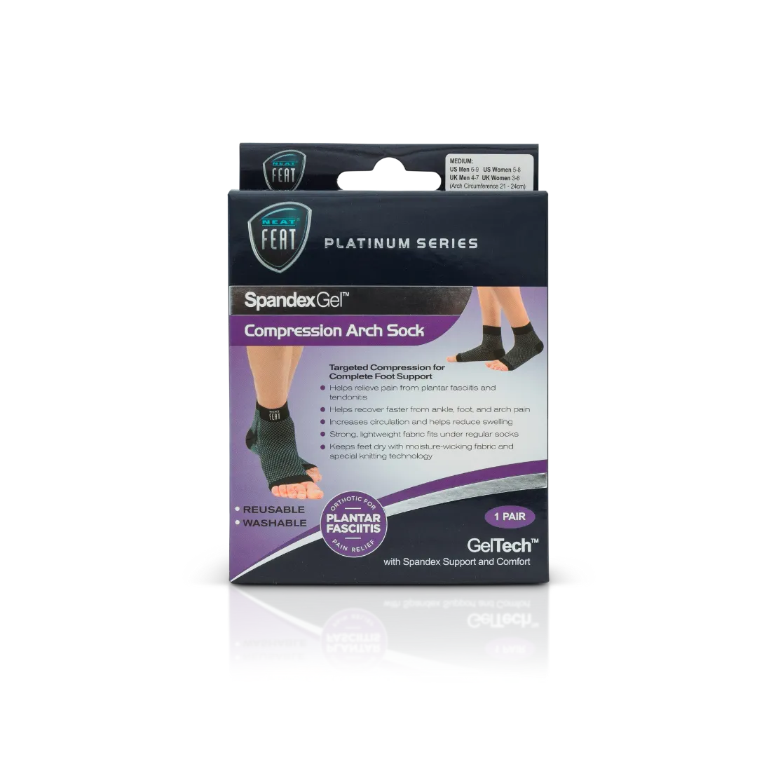 Platinum Series Spandex Gel Compression Arch Sock - 1 Pair - Image 2