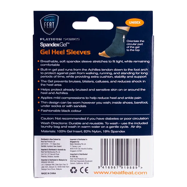 Platinum Series Spandex Gel Heel Sleeve Protects Achillies Tendon - 1 Unit - Image 2