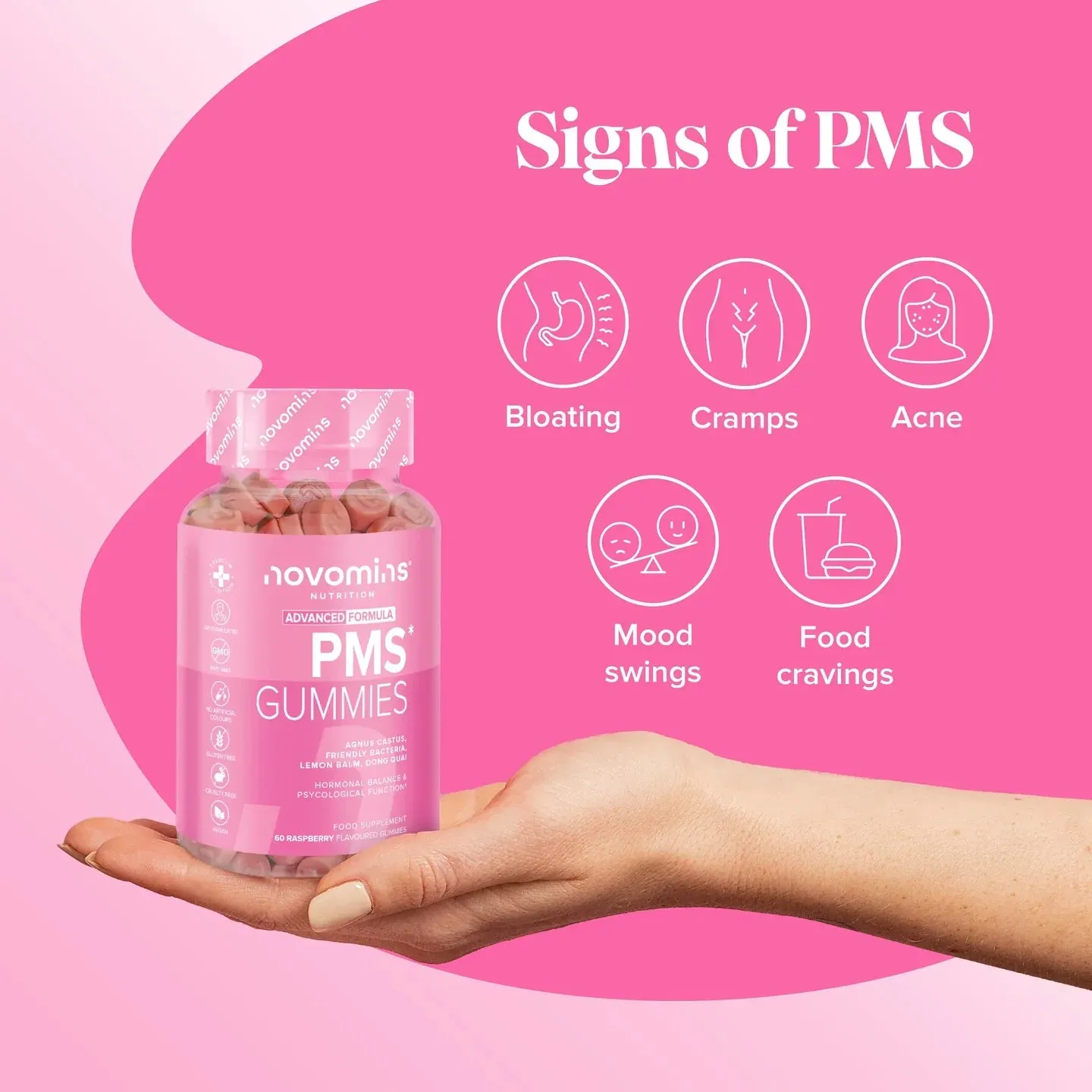 Novomins PMS Gummies - 60 Pack - Image 3