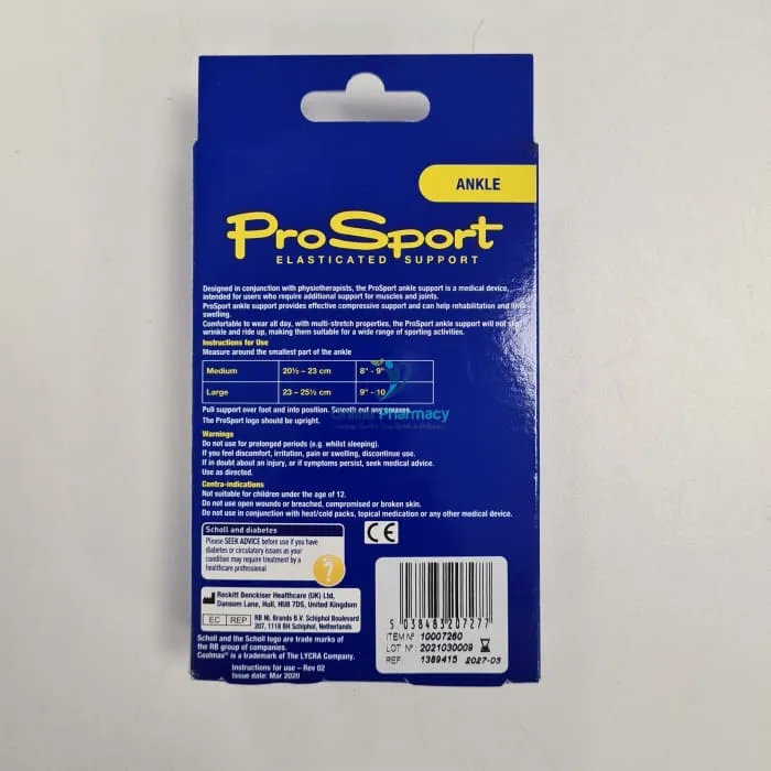 Prosport Ankle Support - Medium / Large 1 Pack - Image 2