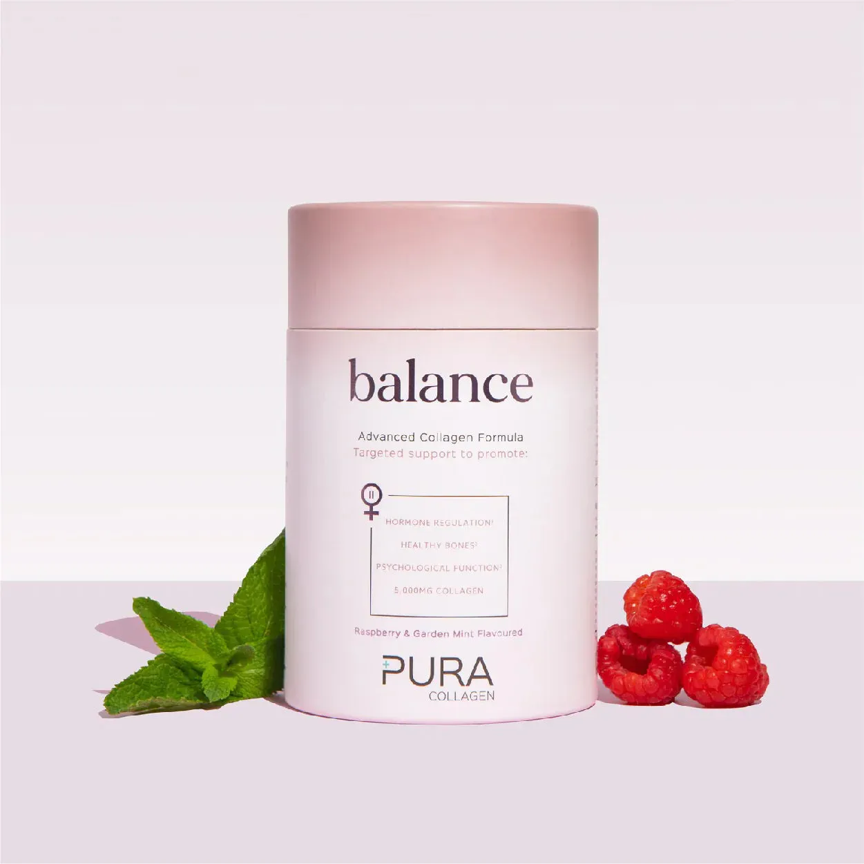 Pura Collagen Balance 224G (V5) - Raspberry & Mint - Image 3